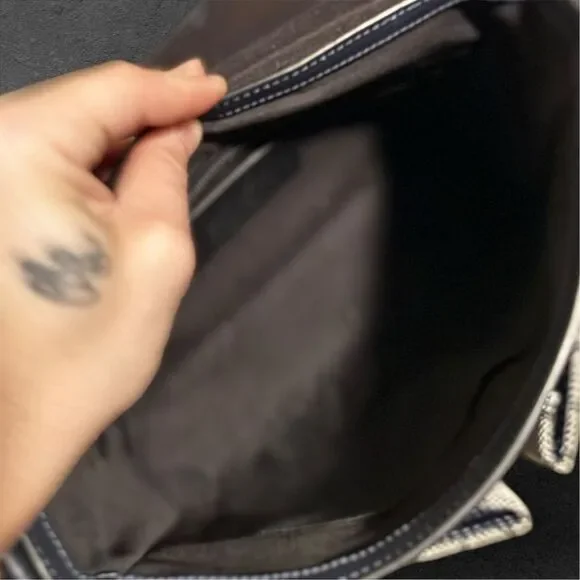 Coach Signature Canvas & Leather Crossbody Bag – Chain Strap Flap Purse - Picture 14 of 15